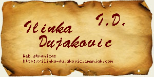 Ilinka Dujaković vizit kartica